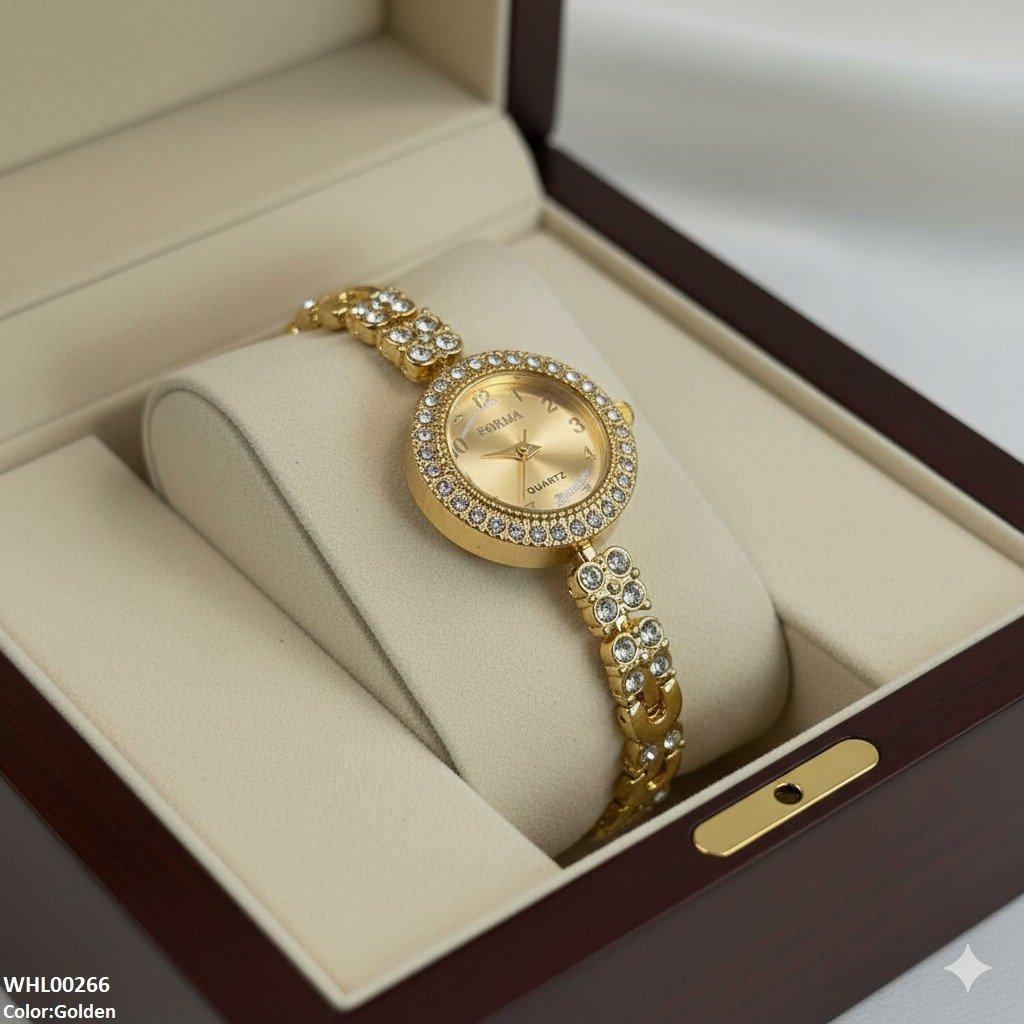 WHL00266 ZWA Rhinestone studded Watch - WHL
