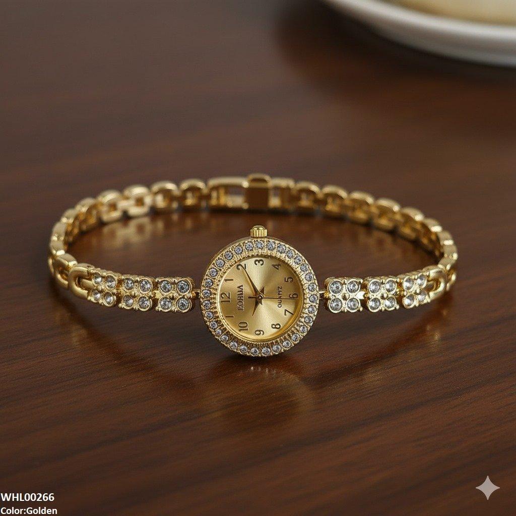 WHL00266 ZWA Rhinestone studded Watch - WHL