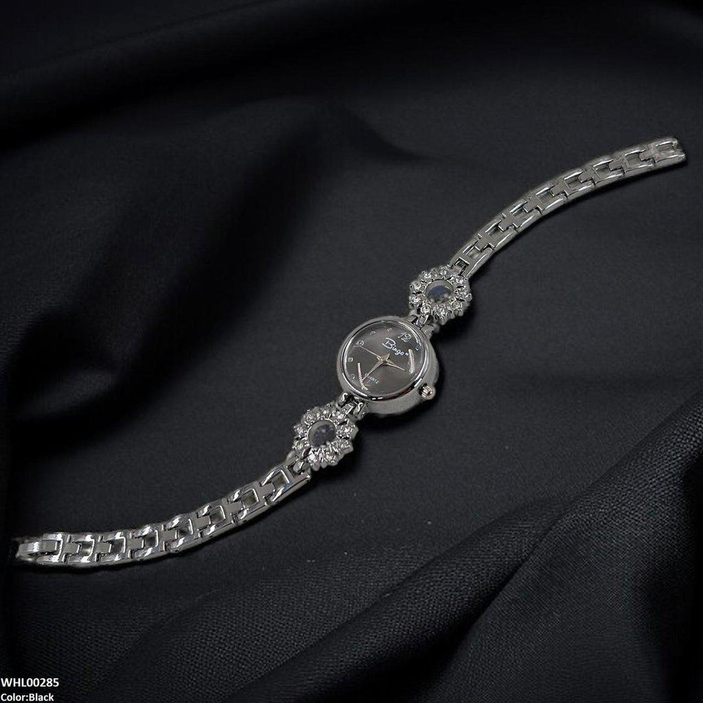 WHL00285 ZWA Round Silver Rhinestone Watch - WHL