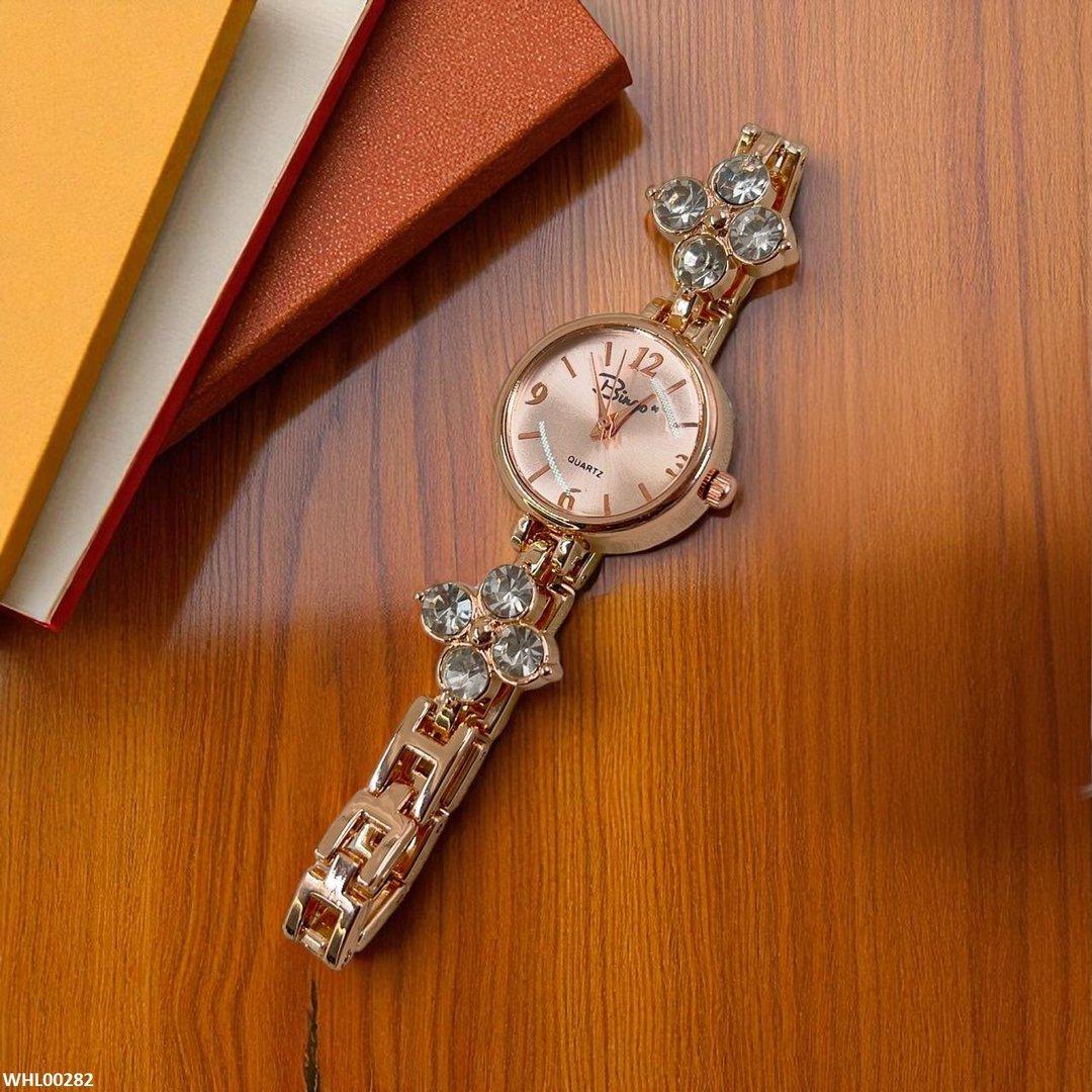 WHL00282 ZWA Round Flower Chain Watch - WHL