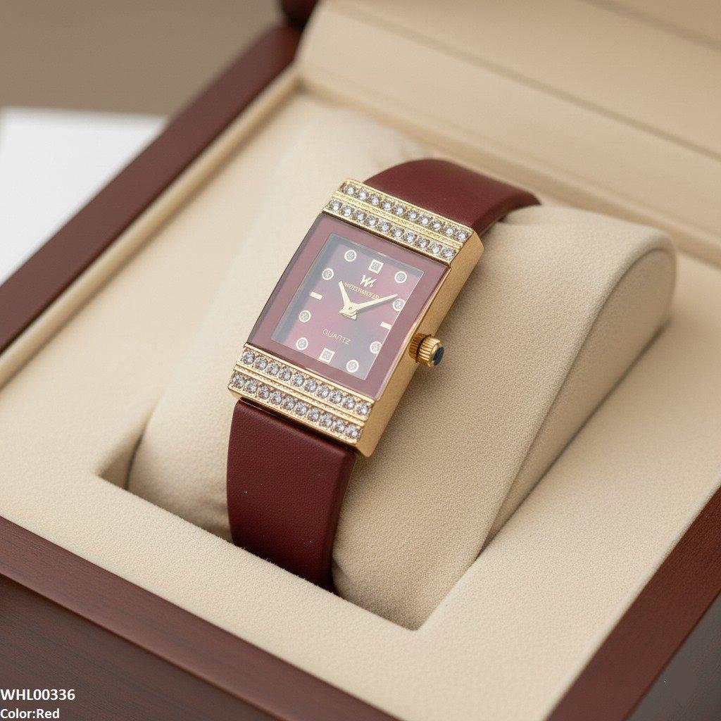 WHL00336 BWS Rectangle Stone Dial  Watch - WHL