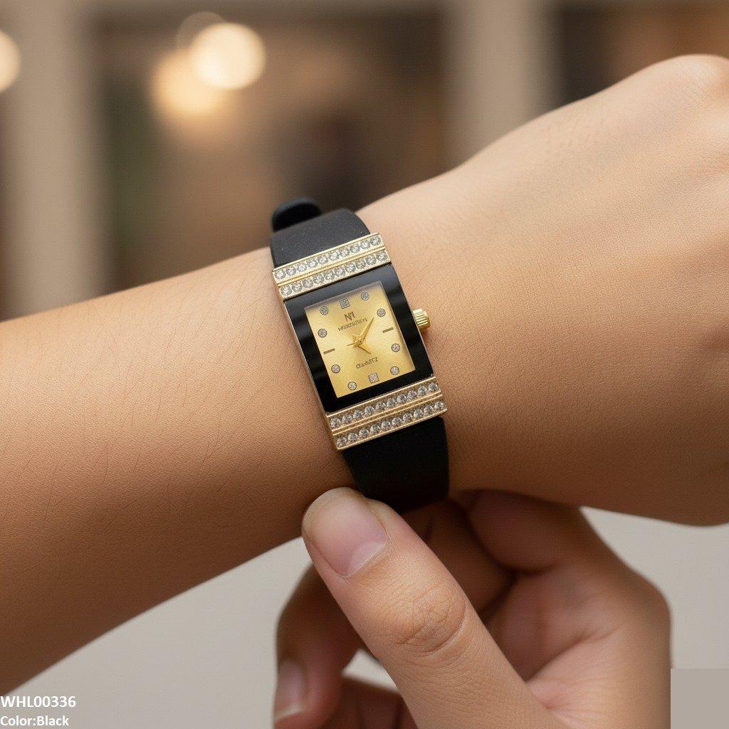 WHL00336 BWS Rectangle Stone Dial  Watch - WHL