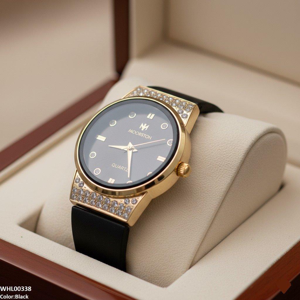 WHL00338 BWS Round Stone Dial Watch - WHL