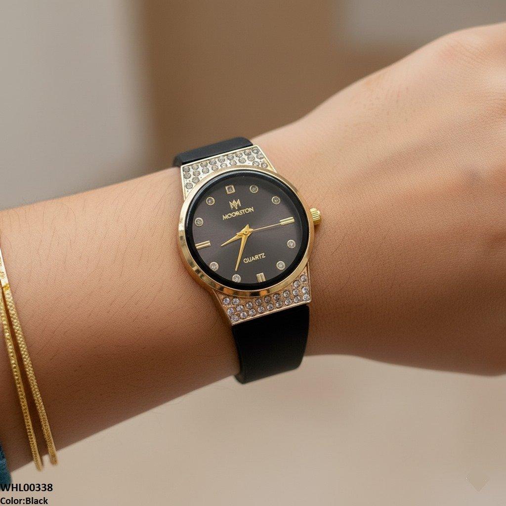 WHL00338 BWS Round Stone Dial Watch - WHL