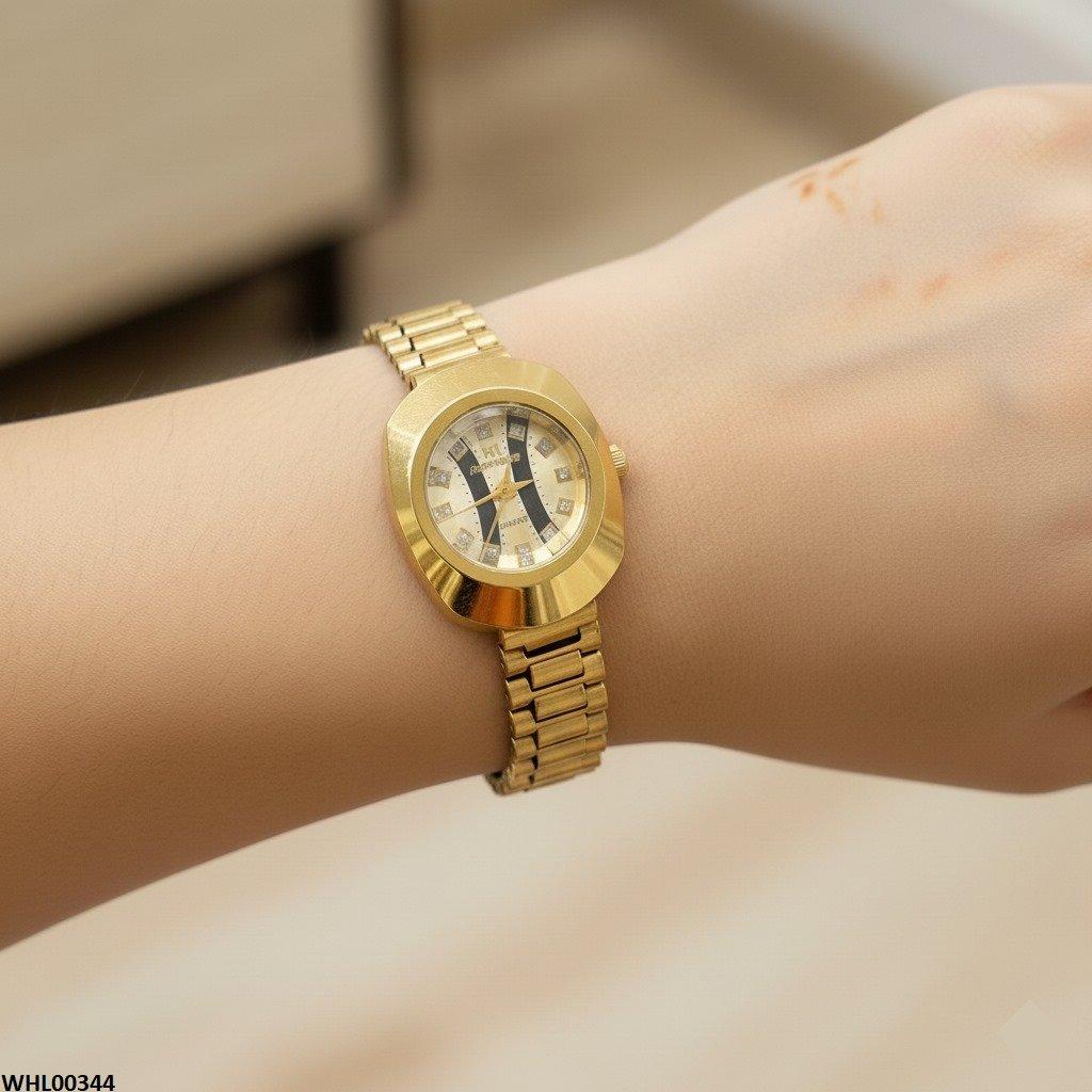 WHL00344 BWS Round Rhinestone Dial Watch - WHL