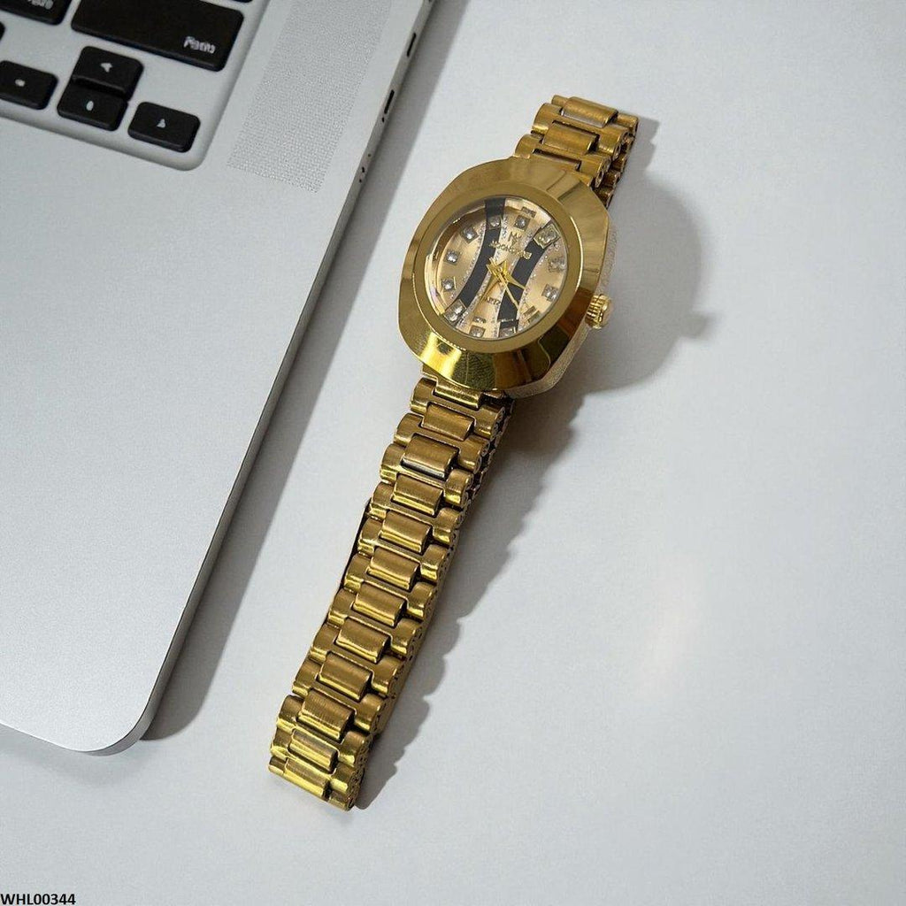 WHL00344 BWS Round Rhinestone Dial Watch - WHL