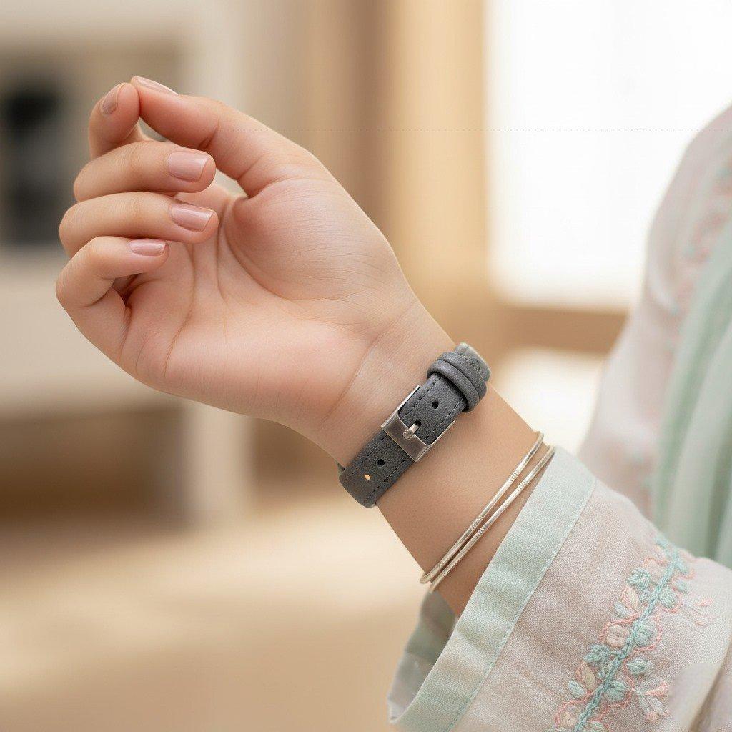 WHL00384 IWA Round Stone White Dial Women's Watch - WHL