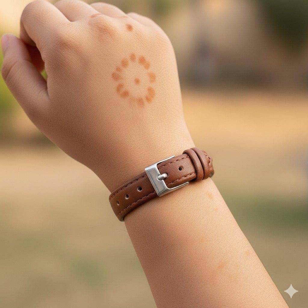 WHL00373 IWA Round Double Stone White Dial Unisex Watch - WHL