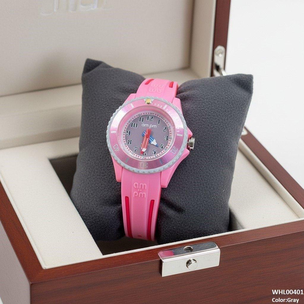 WHL00401 IWA Round Red Dial Stone Watch  - WHL