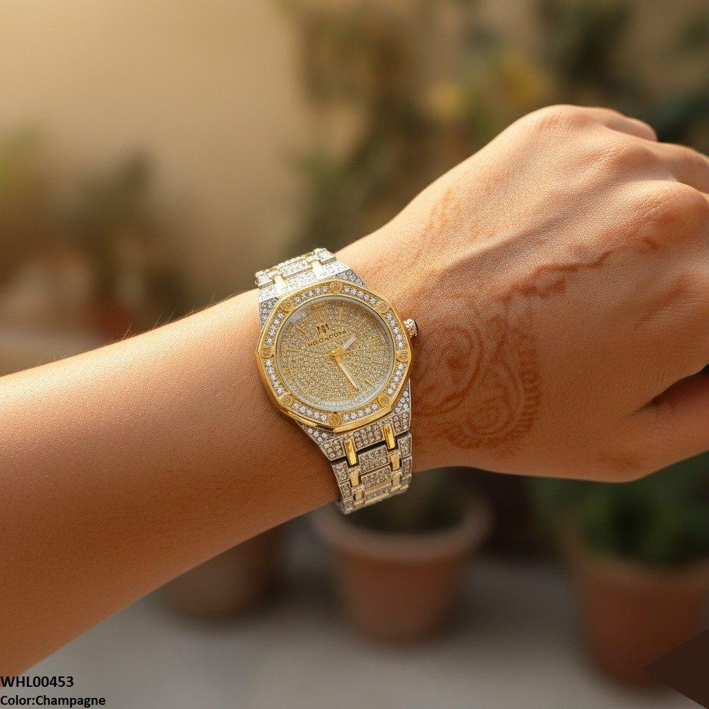 WHL00453 BWS Stone Dial Two Tone Women's Watch - WHL