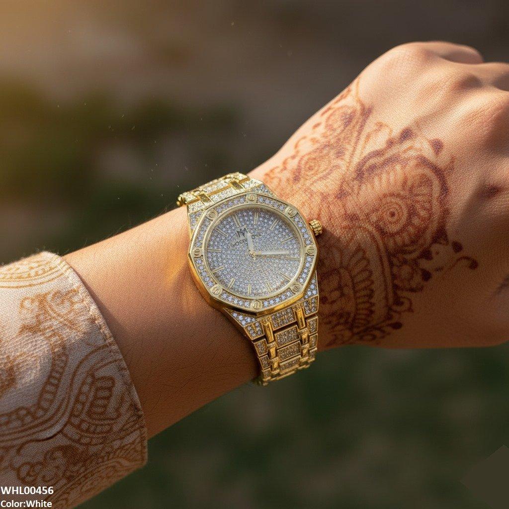 WHL00456 BWS Round Stone Dial Women's Watch - WHL