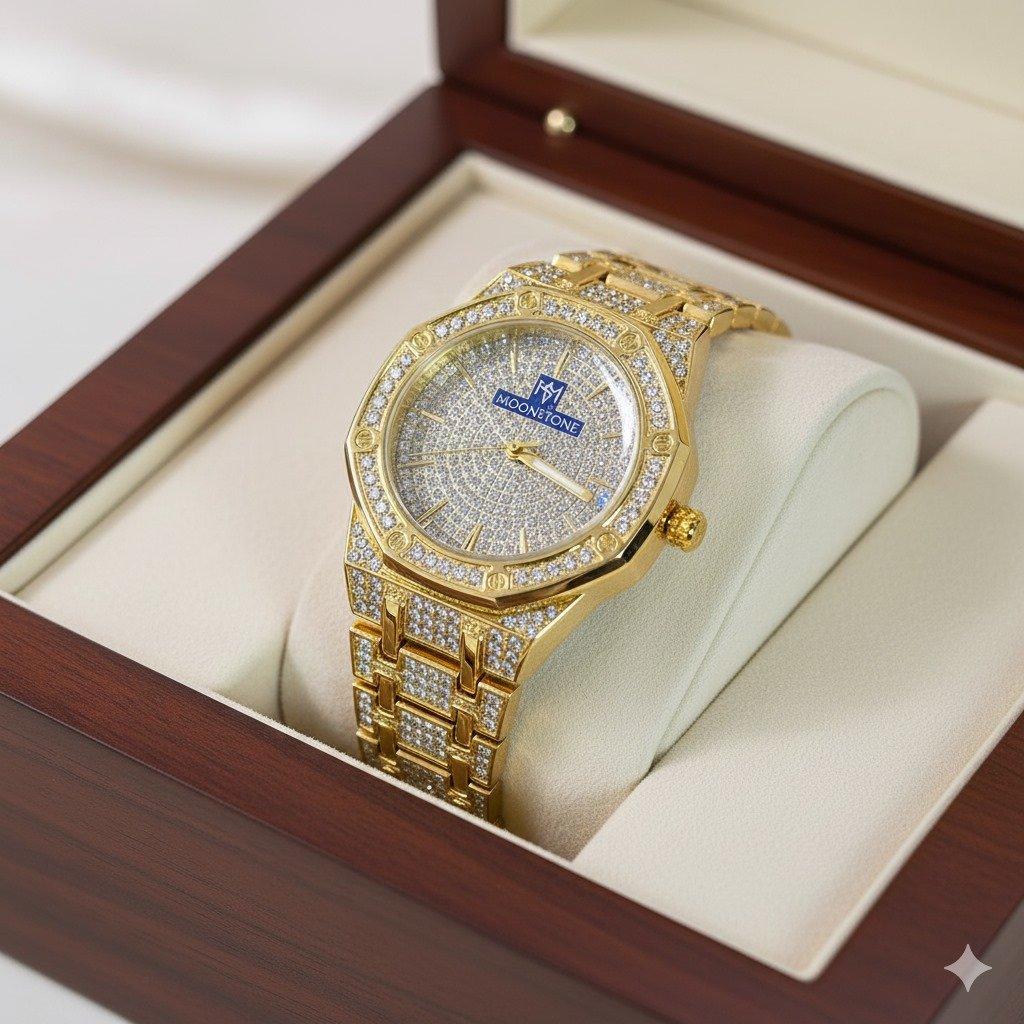 WHL00456 BWS Round Stone Dial Women's Watch - WHL