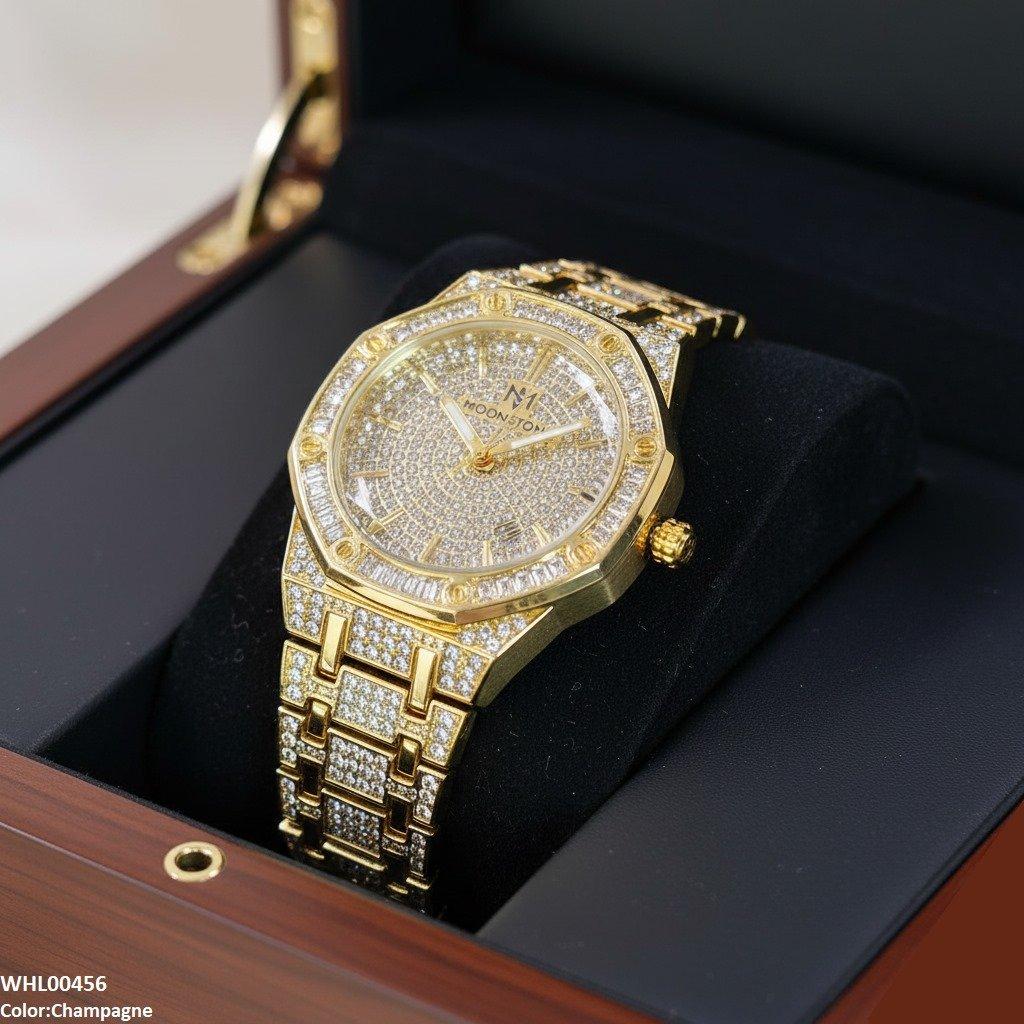 WHL00456 BWS Round Stone Dial Women's Watch - WHL