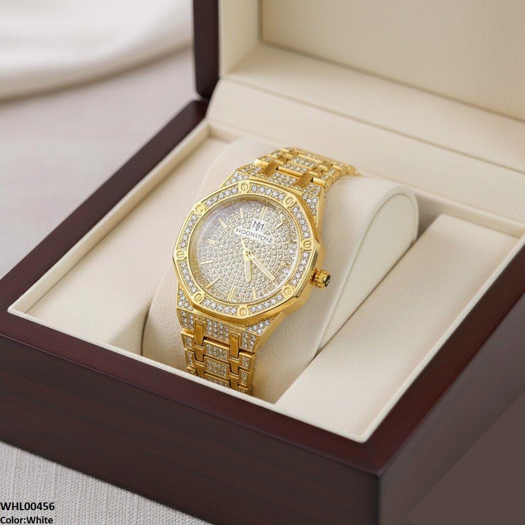 WHL00456 BWS Round Stone Dial Women's Watch - WHL