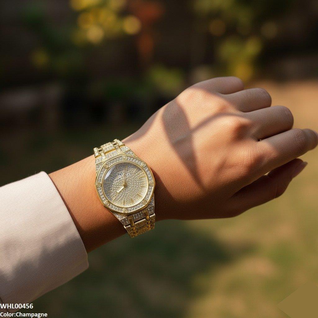 WHL00456 BWS Round Stone Dial Women's Watch - WHL