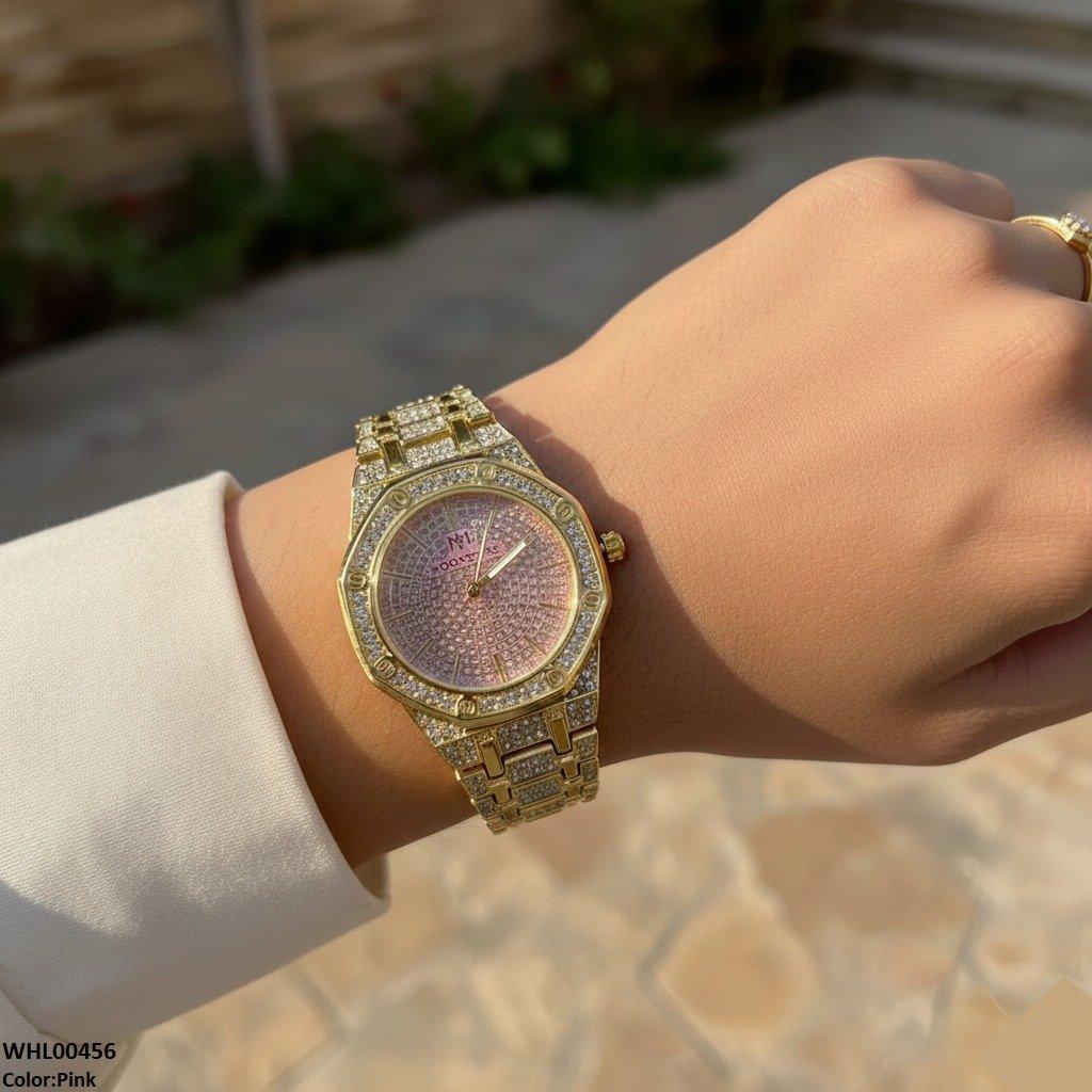 WHL00456 BWS Round Stone Dial Women's Watch - WHL