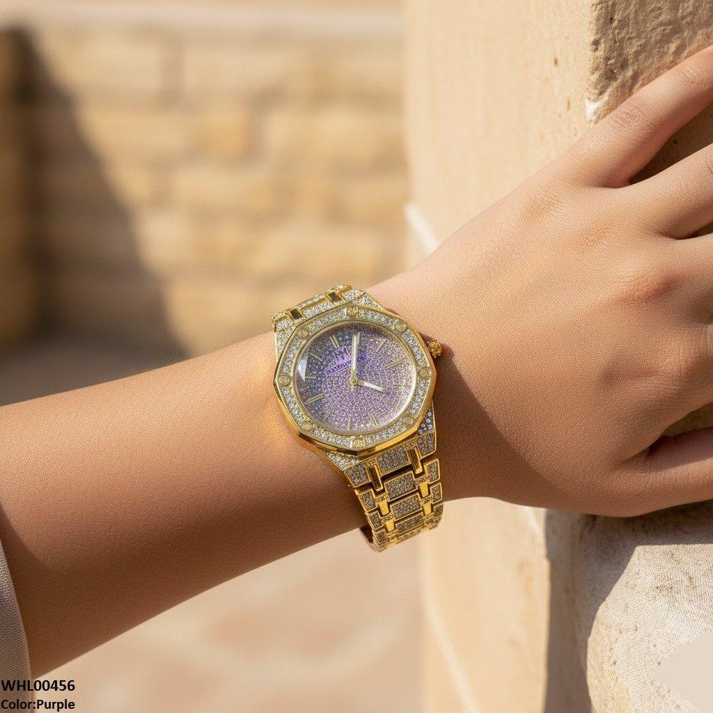WHL00456 BWS Round Stone Dial Women's Watch - WHL