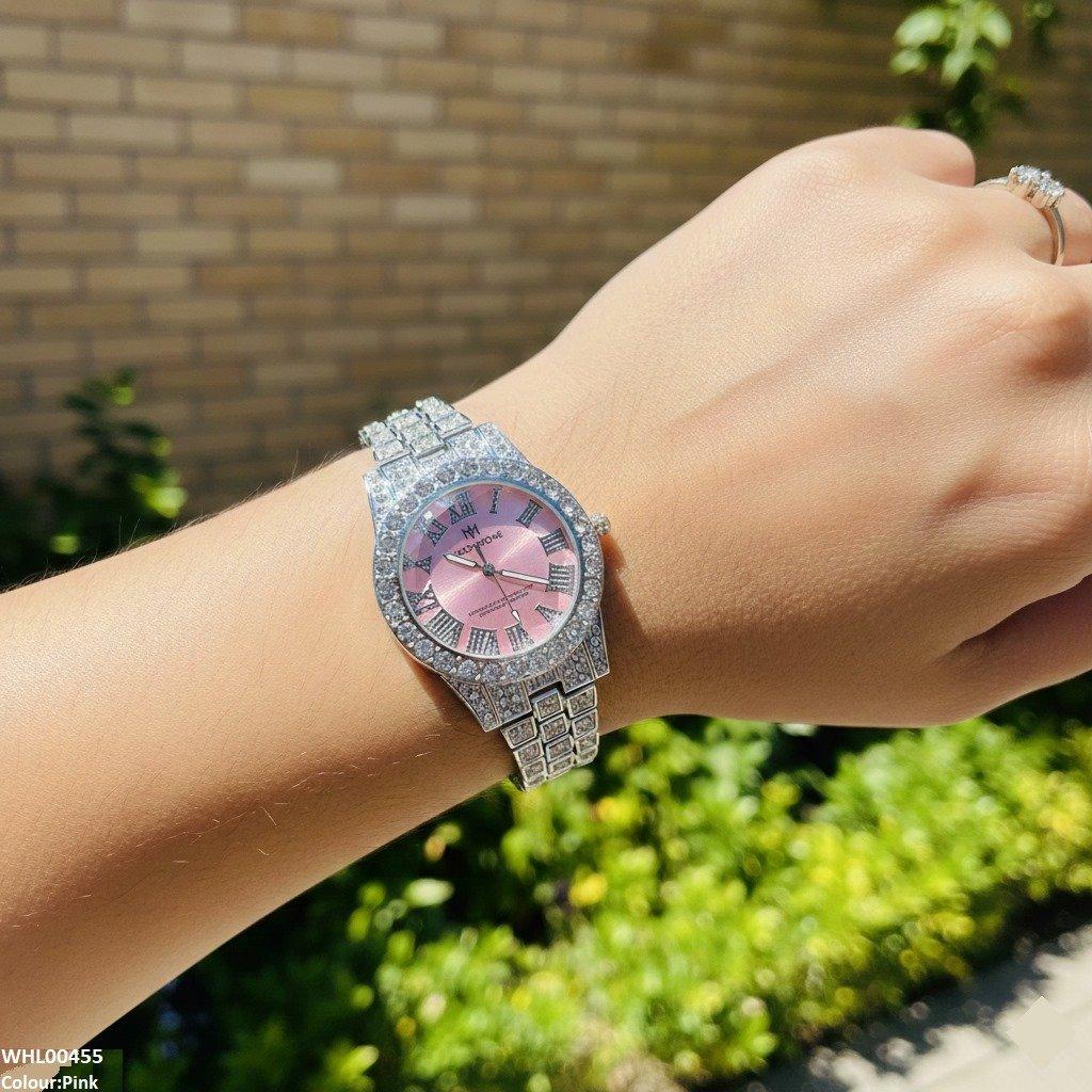 WHL00455 BWS Round Stone Dial Women's Watch - WHL