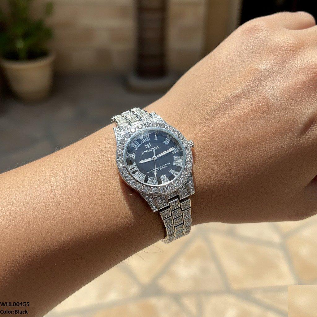 WHL00455 BWS Round Stone Dial Women's Watch - WHL