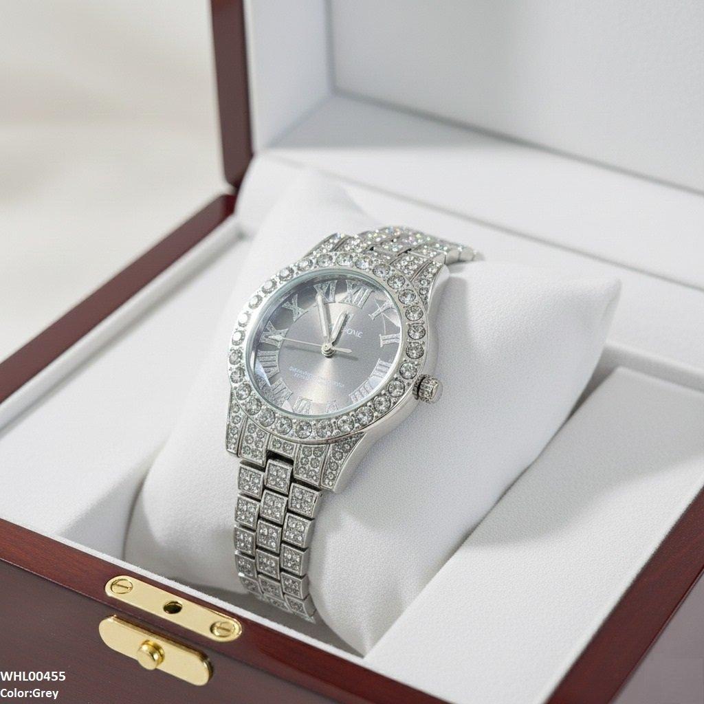 WHL00455 BWS Round Stone Dial Women's Watch - WHL