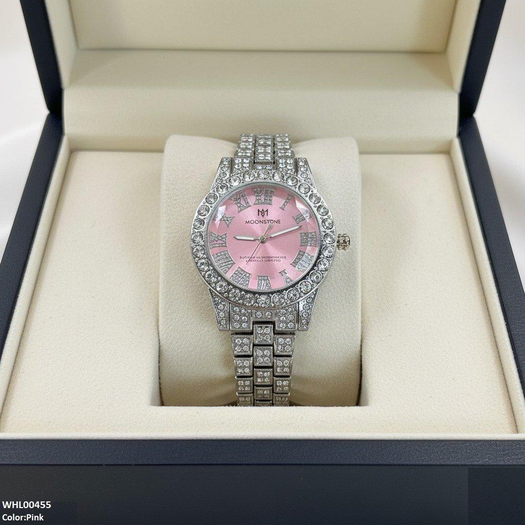 WHL00455 BWS Round Stone Dial Women's Watch - WHL