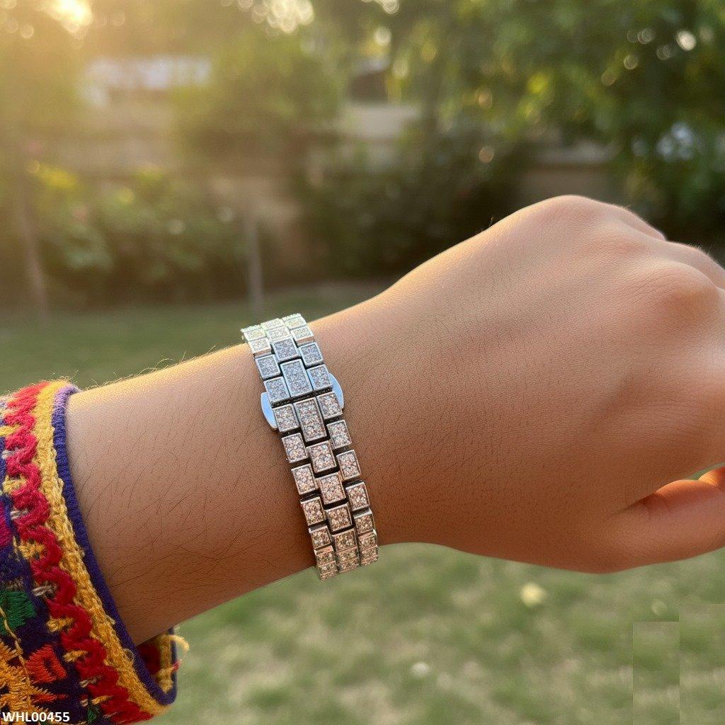 WHL00455 BWS Round Stone Dial Women's Watch - WHL