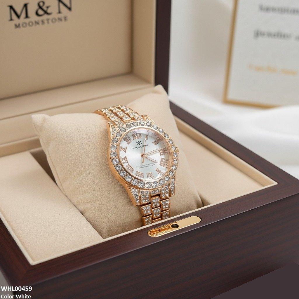 WHL00459 BWS Round Stone Dial Women's Watch - WHL