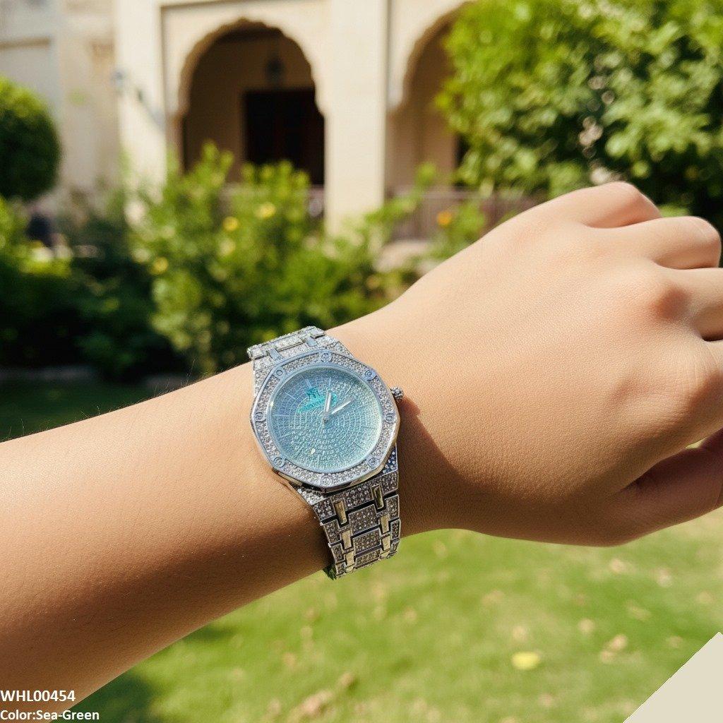 WHL00454 BWS  Round Stone Dial Women's Watch - WHL