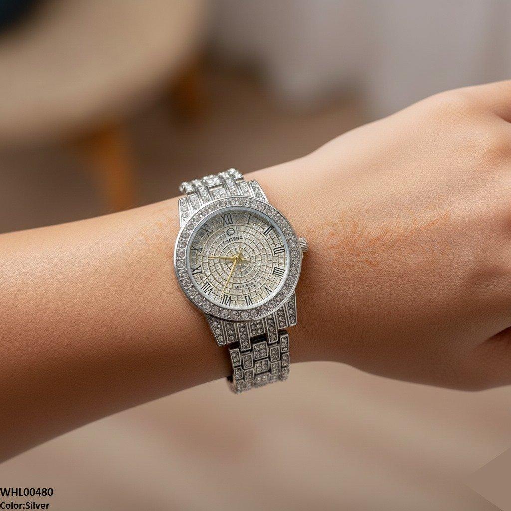 WHL00480 ZWA Round Rhinestone Women's Watch - WHL