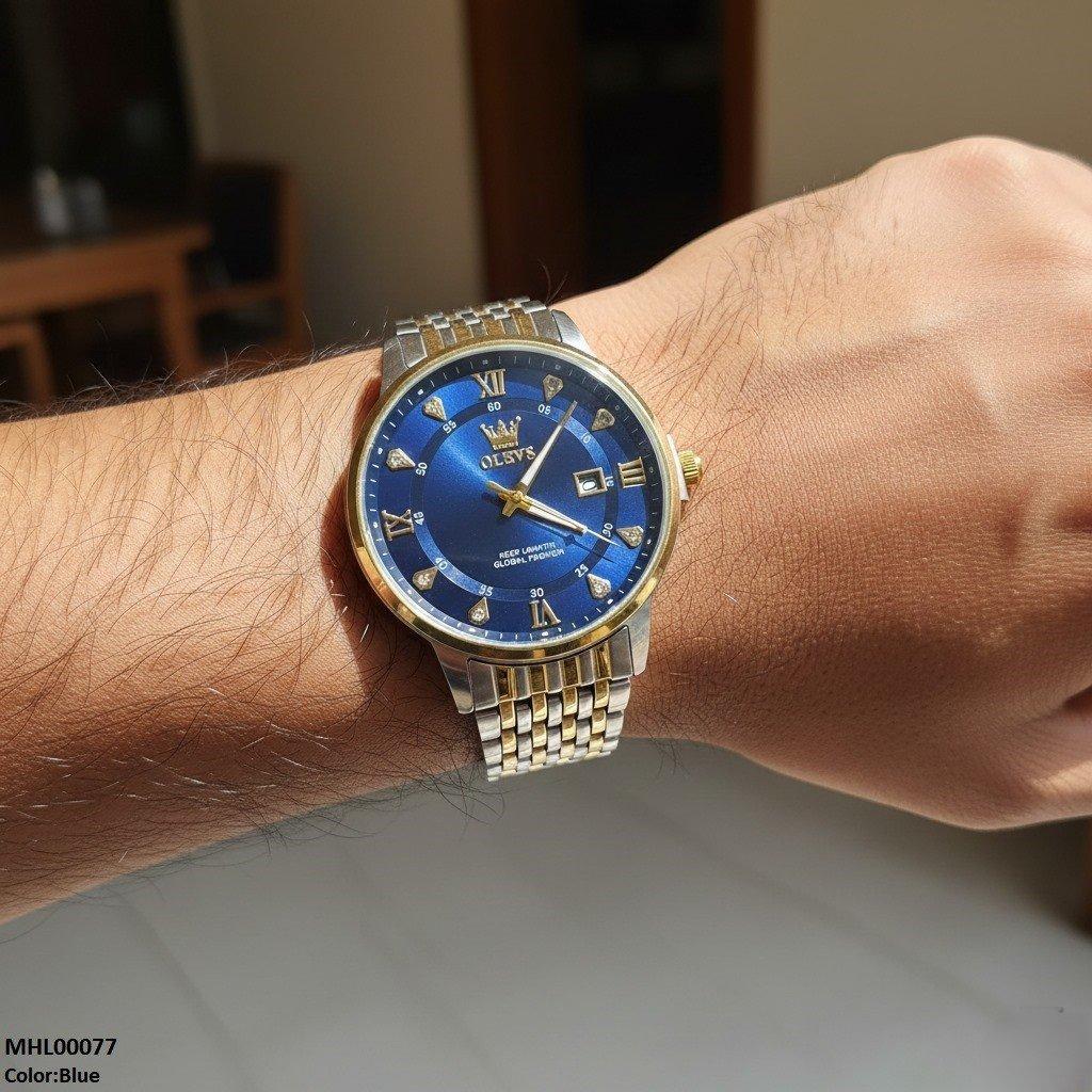 MHL00077 IWA Round Analog Dial Men's Watch - MHL