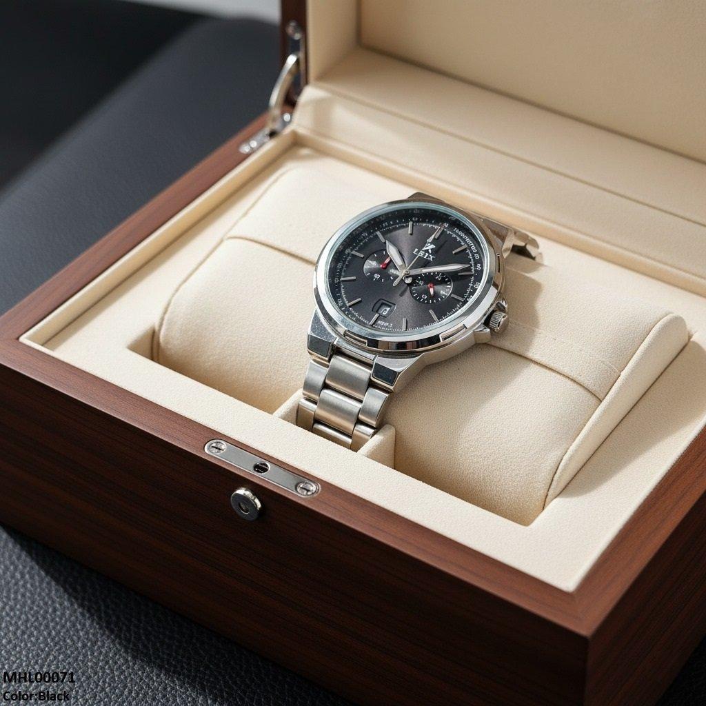 MHL00071 IWA Round Analog Dial Men's Watch - MHL