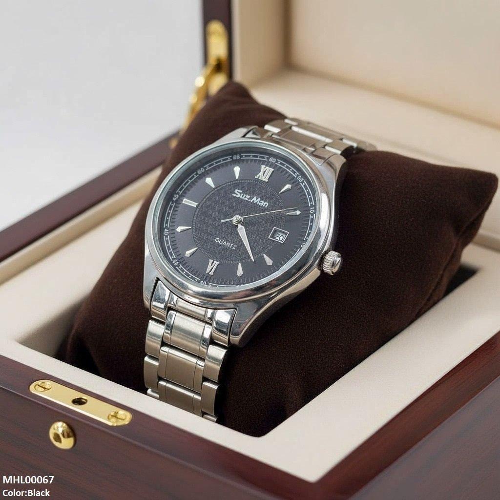 MHL00067 IWA Round Black Dial Men's Watch - MHL