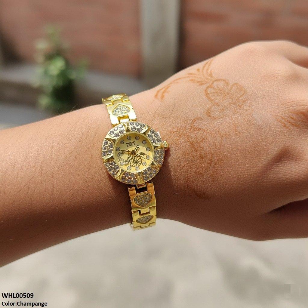 WHL00509 IWA Round Heart/Flower Dial Women's Watch - WHL