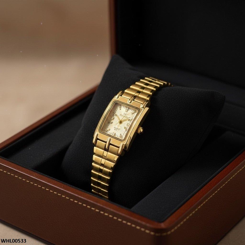 WHL00533 IWA Rectangle Champagne Dial Women's Watch - WHL