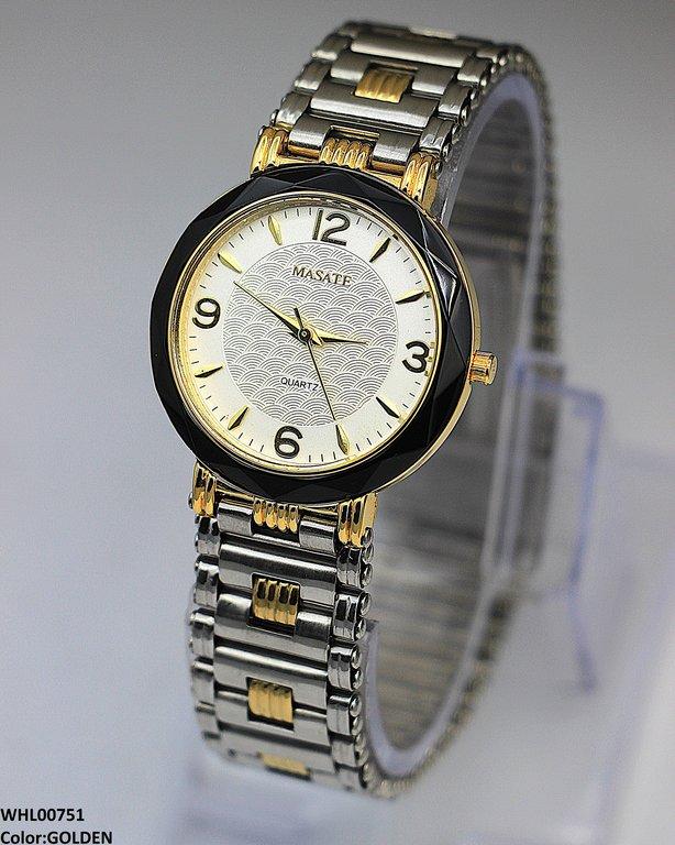 WHL00751 IWA Round Black Bezel Women's Watch - WHL