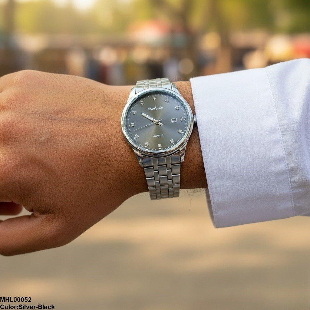 MHL00052  IWA Round Stone Analog Dial Men's Watch - MHL