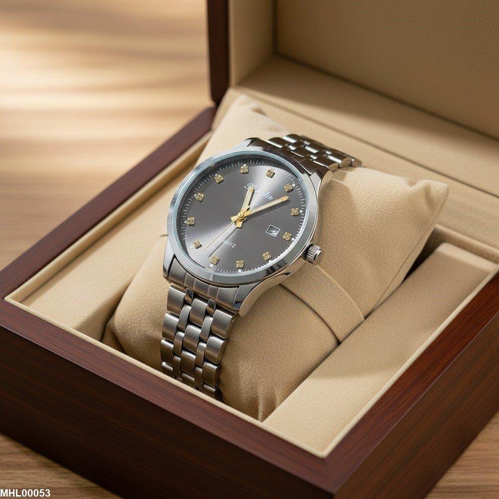 MHL00053 IWA Round Bezel Analog Dial Men's Watch - MHL