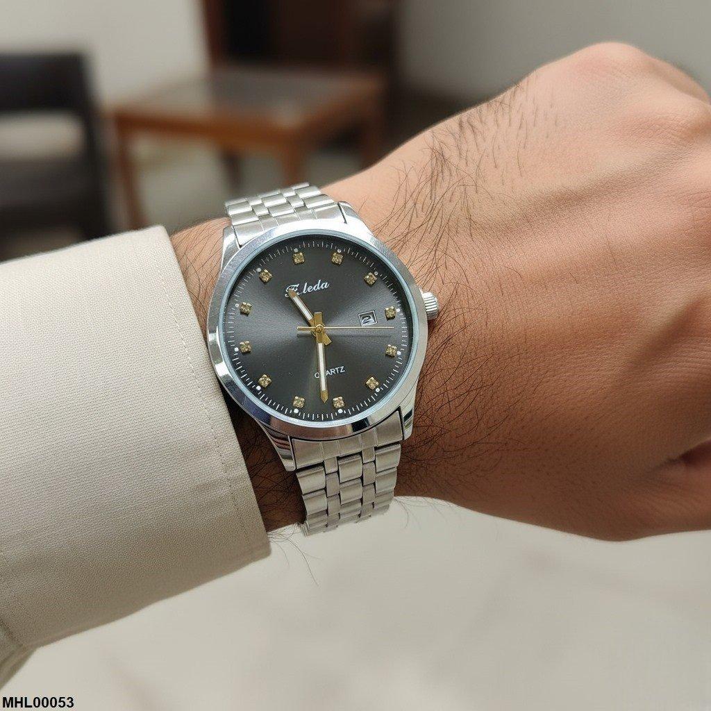 MHL00053 IWA Round Bezel Analog Dial Men's Watch - MHL