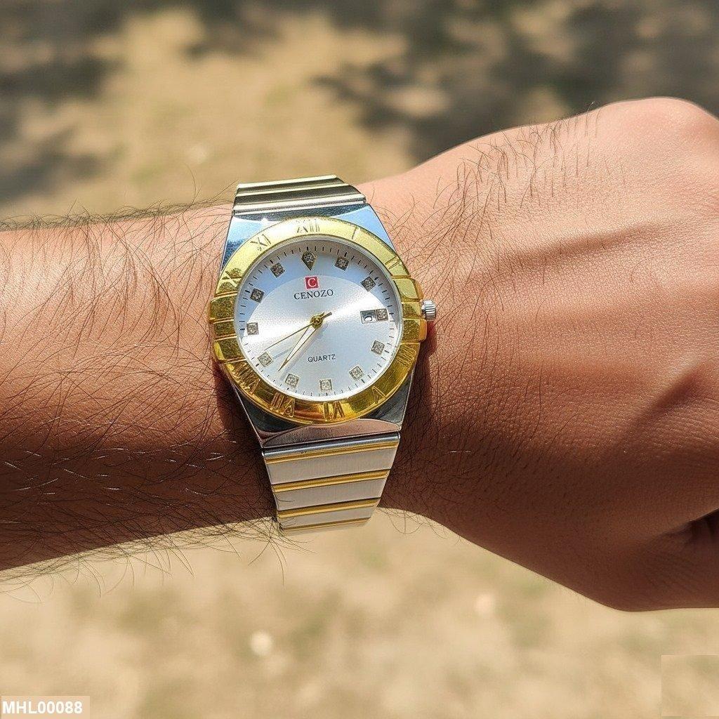 MHL00088 IWA Round Gold Bazel Men's Watch - MHL