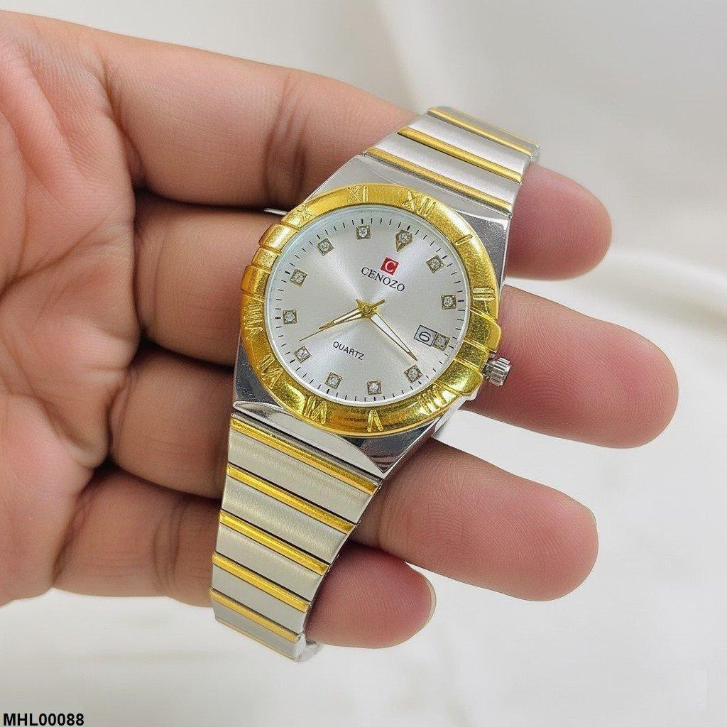 MHL00088 IWA Round Gold Bazel Men's Watch - MHL