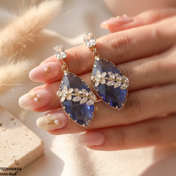 TEDH00454 QSJ Marquise/Leaf Zircon Earrings - TEDH