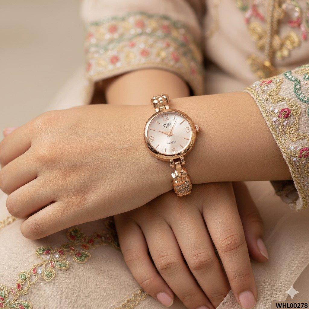 WHL00278 ZWA Round Link Bracelet Watch - WHL