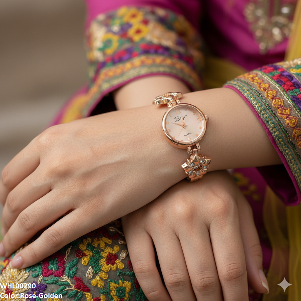 WHL00290 ZWA Round Flower Star Chain Women's Watch - WHL