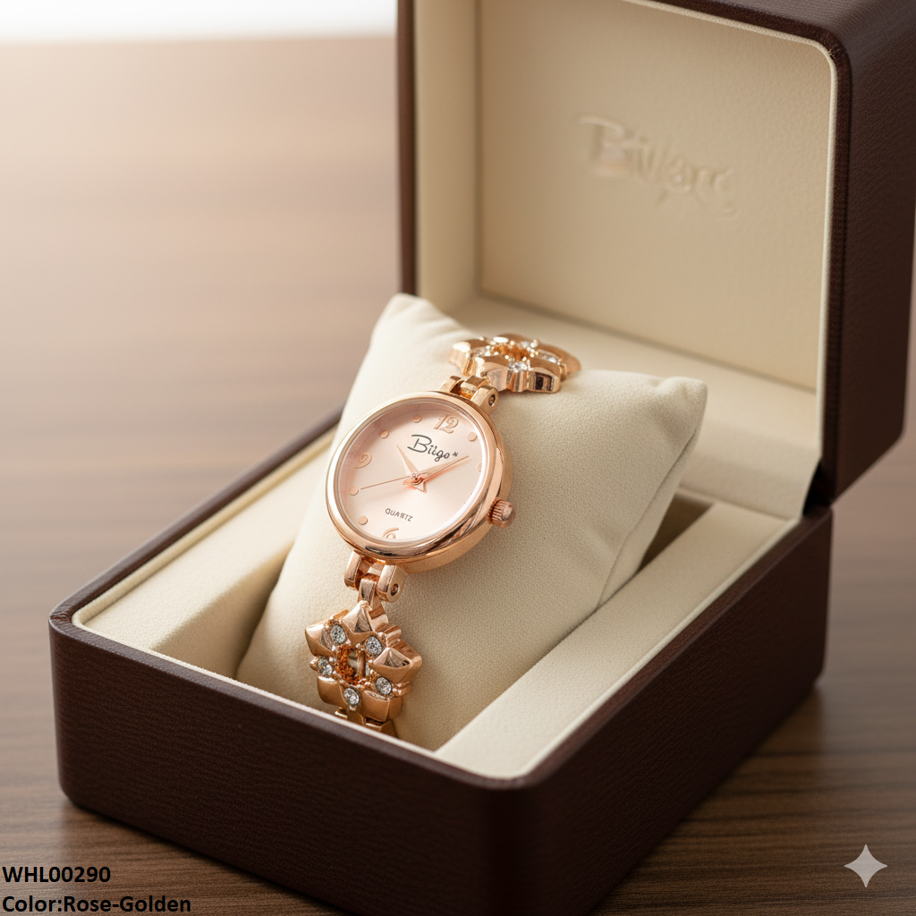 WHL00290 ZWA Round Flower Star Chain Watch - WHL