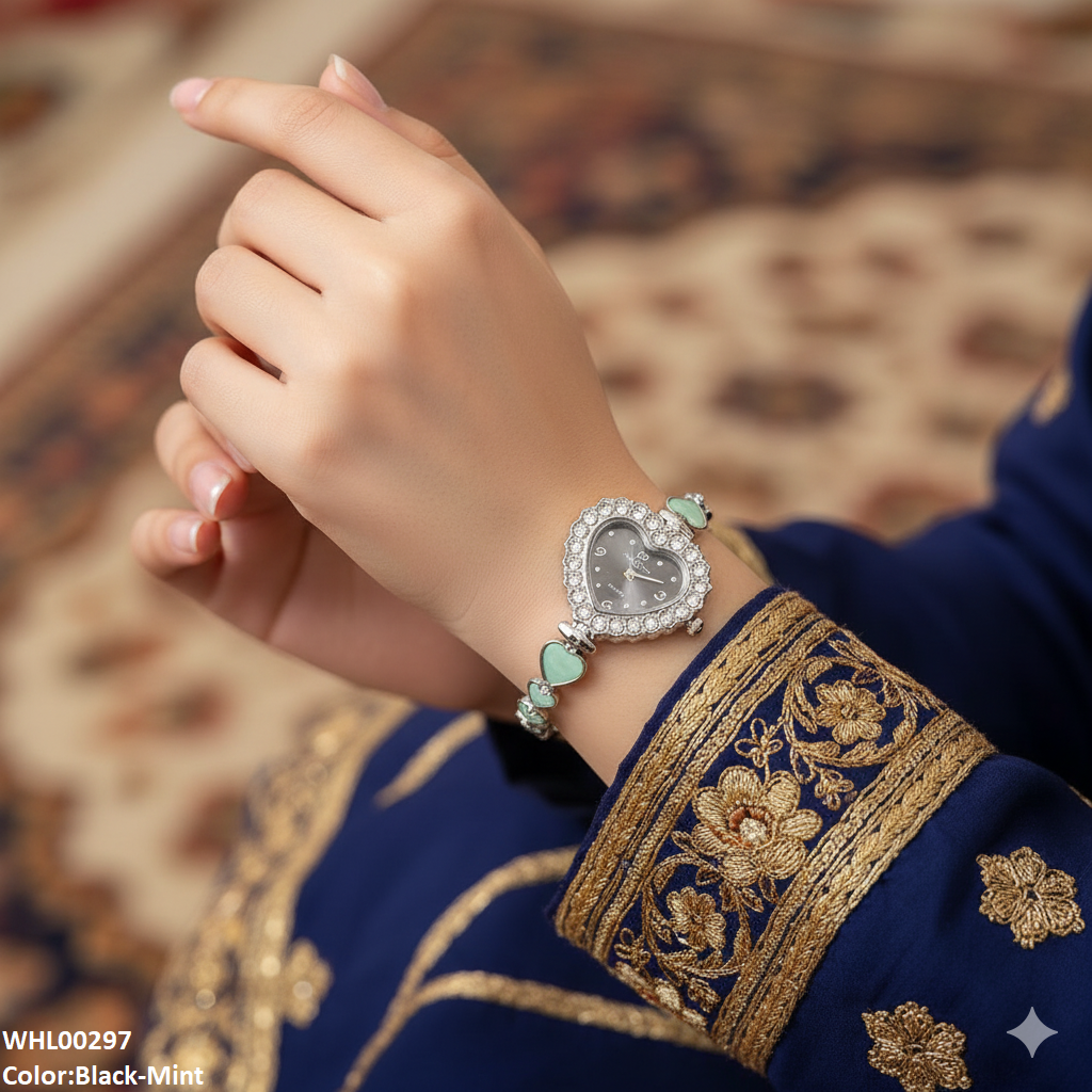 WHL00297 ZWA Heart Stone Watch Adjustable - WHL