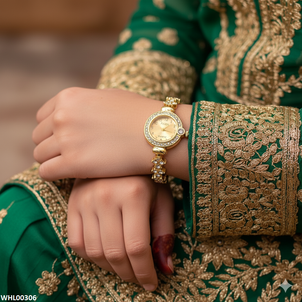 WHL00306 ZWA Round Stone Chain Watch - WHL