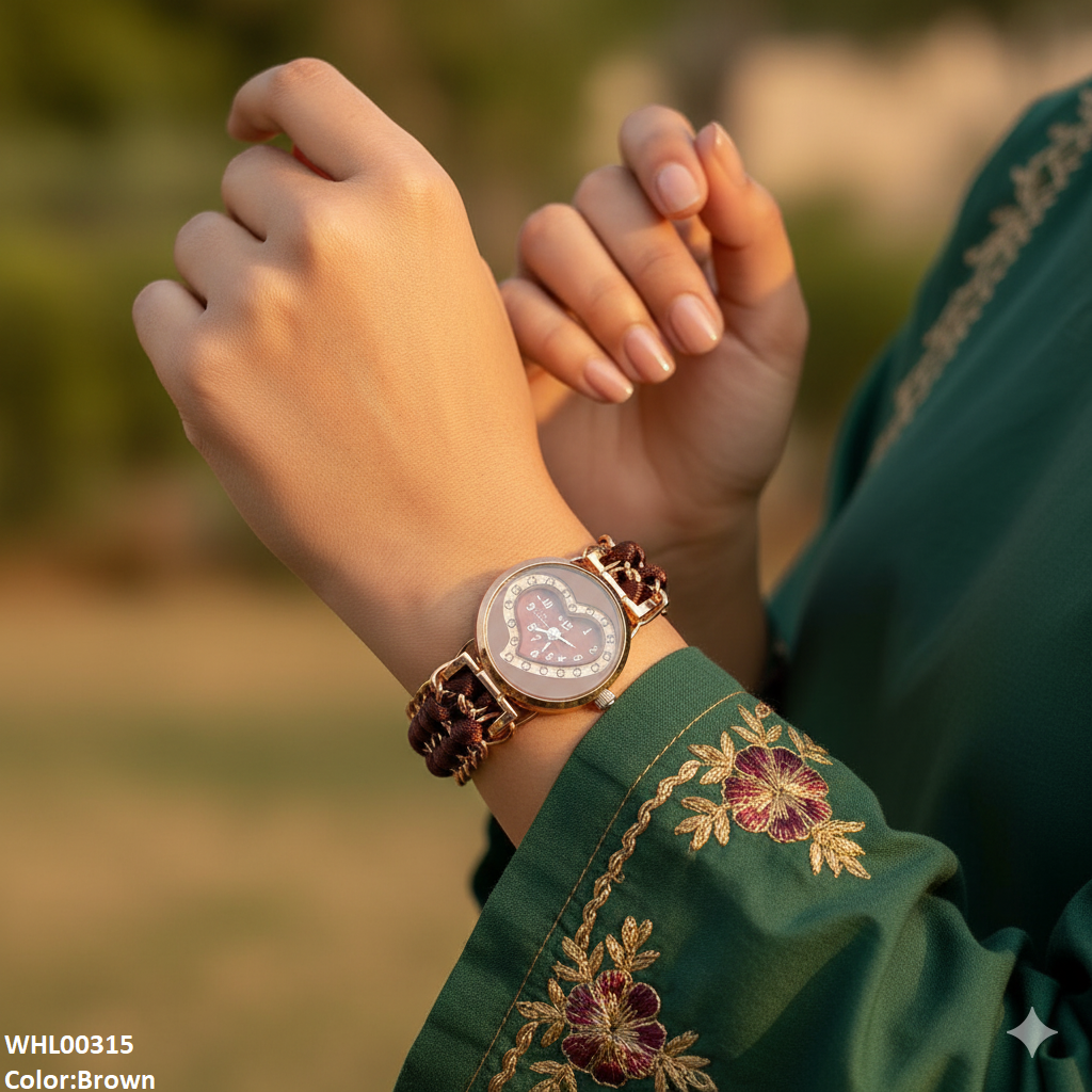 WHL00315 ZWA Heart Dial Adjustable Braclete Watch - WHL