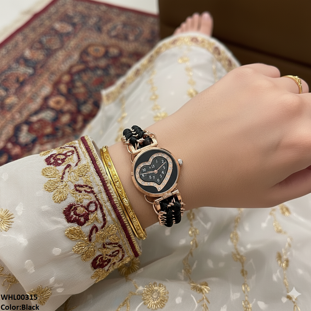 WHL00315 ZWA Heart Dial Adjustable Bracelet Women's Watch - WHL