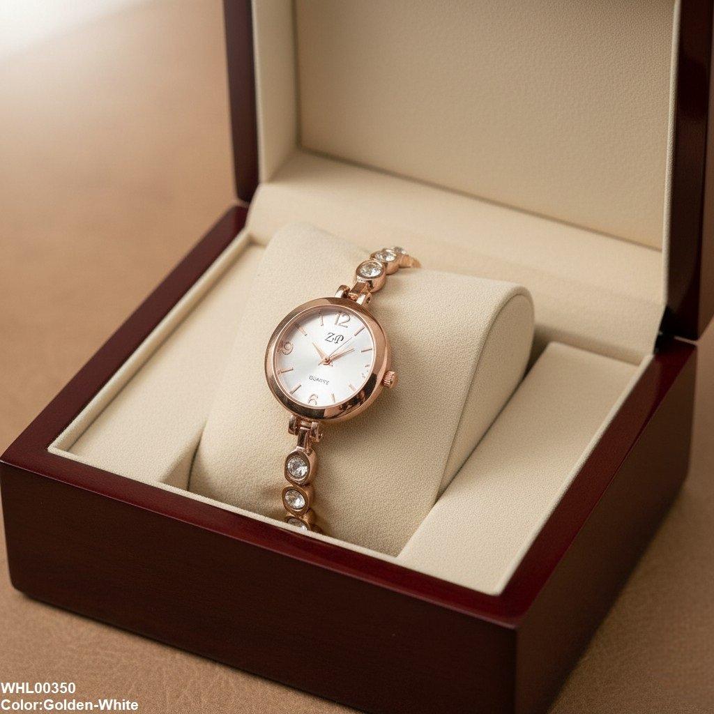 WHL00350 ZWA Round Stone Chain Linked Women's Watch - WHL