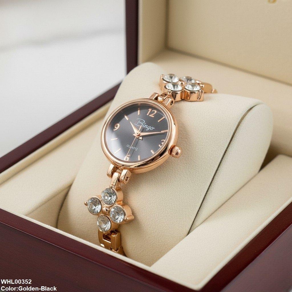 WHL00352 ZWA Round Flower Chain Watch - WHL